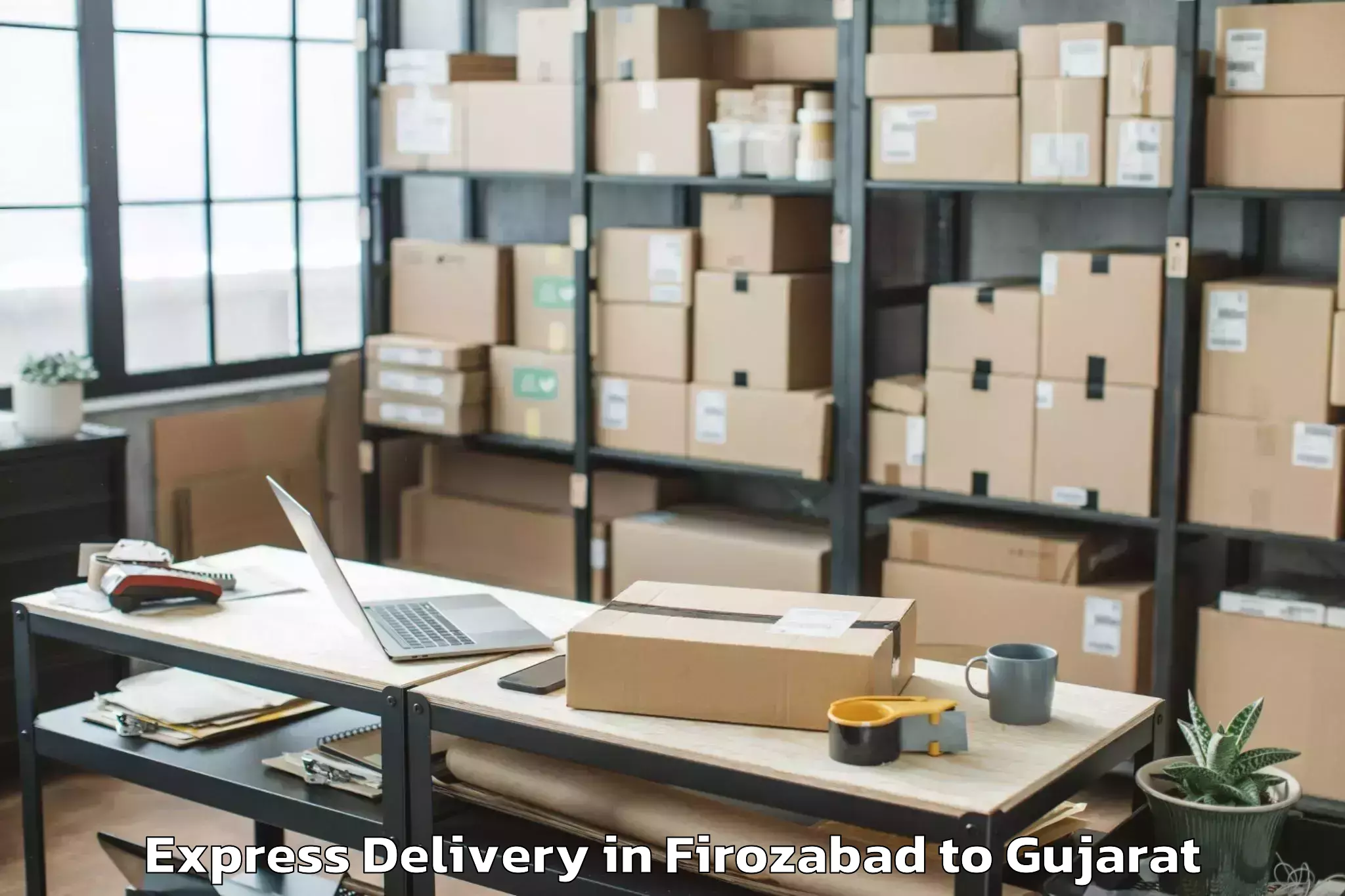 Quality Firozabad to Devgadbaria Express Delivery